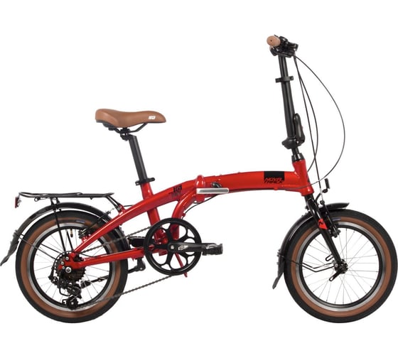 Складной велосипед NOVATRACK TOWN 16", красный, стальная вилка 16AFV.TOWN.RD4