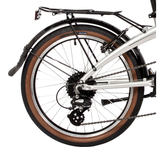 Складной велосипед NOVATRACK TOWN 20", серебряный, 8 скоростей, V-brake 20AFV.TOWN.CP4