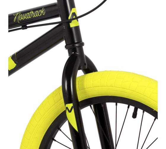 Велосипед NOVATRACK BMX WOLF 20", черный, сталь, рама 20'', U-brake 20BMX.WOLF.BK4
