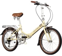 Складной велосипед NOVATRACK AURORA 20" бежевый, Shimano 6 speed, TY21/TS38/SG-6SI 20FAURORA6S.BG4