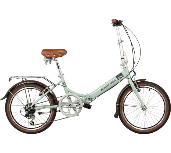 Складной велосипед NOVATRACK AURORA 20" коричневый, Shimano 6 speed, TY21/TS38/SG-6SI 20FAURORA6S.BL4