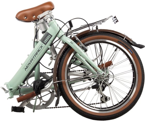 Складной велосипед NOVATRACK AURORA 20" коричневый, Shimano 6 speed, TY21/TS38/SG-6SI 20FAURORA6S.BL4