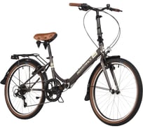 Складной велосипед NOVATRACK AURORA 24" коричневый, Shimano 6 speed, TY21/TS38 24FAURORA6S.BN4