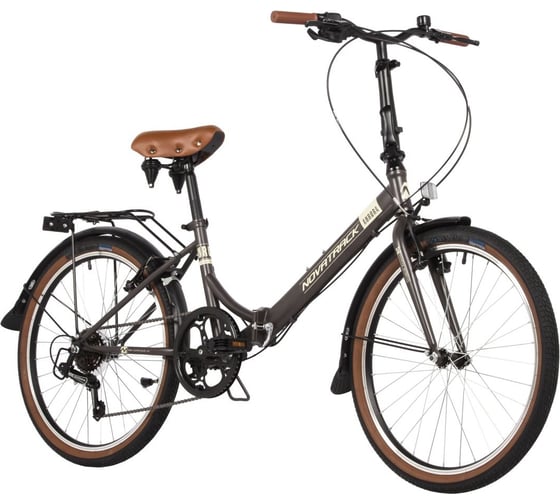 Складной велосипед NOVATRACK AURORA 24" коричневый, Shimano 6 speed, TY21/TS38 24FAURORA6S.BN4 1