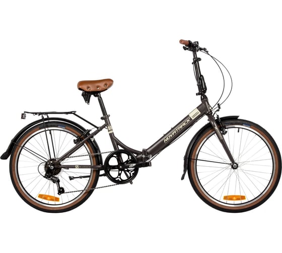 Складной велосипед NOVATRACK AURORA 24" коричневый, Shimano 6 speed, TY21/TS38 24FAURORA6S.BN4