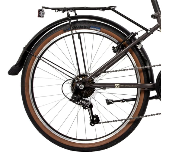 Складной велосипед NOVATRACK AURORA 24" коричневый, Shimano 6 speed, TY21/TS38 24FAURORA6S.BN4