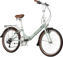 Складной велосипед NOVATRACK AURORA 24" светло-бирюзовый, Shimano 6 speed, TY21/TS38 24FAURORA6S.BL4