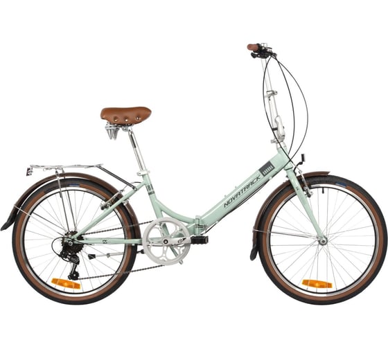 Складной велосипед NOVATRACK AURORA 24" светло-бирюзовый, Shimano 6 speed, TY21/TS38 24FAURORA6S.BL4