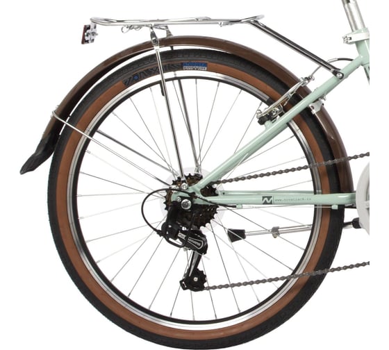 Складной велосипед NOVATRACK AURORA 24" светло-бирюзовый, Shimano 6 speed, TY21/TS38 24FAURORA6S.BL4
