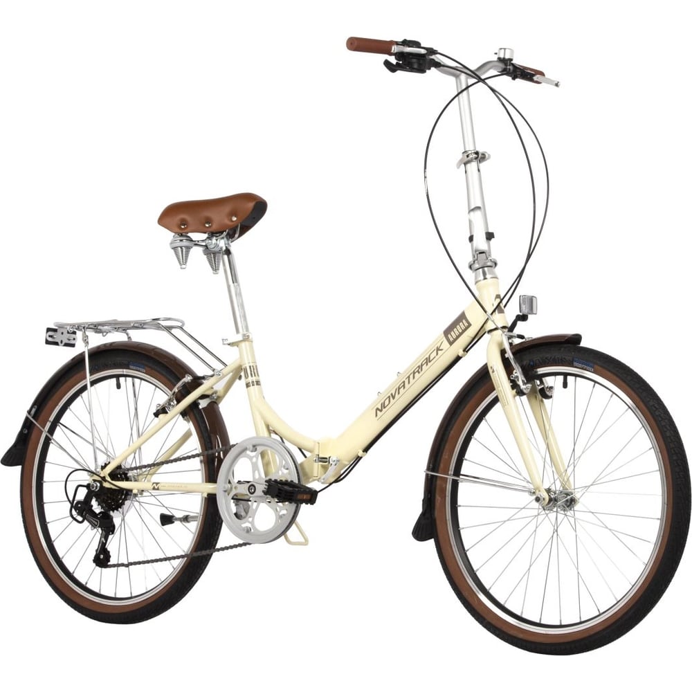Складной велосипед NOVATRACK AURORA 24" бежевый, Shimano 6 speed, TY21 ...