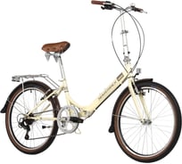 Складной велосипед NOVATRACK AURORA 24" бежевый, Shimano 6 speed, TY21/TS38 24FAURORA6S.BG4