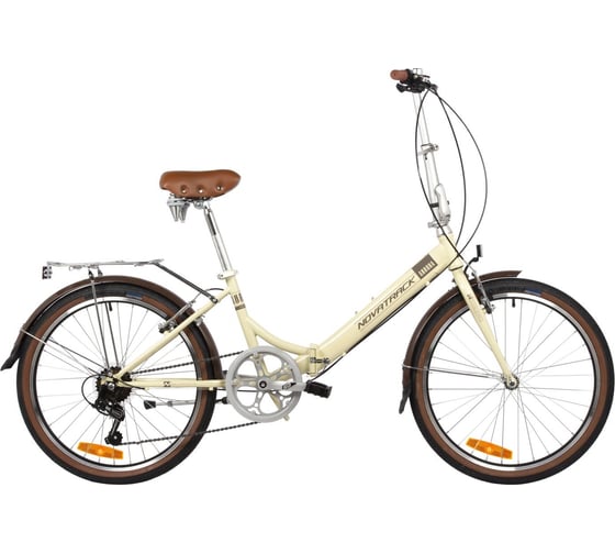 Складной велосипед NOVATRACK AURORA 24" бежевый, Shimano 6 speed, TY21/TS38 24FAURORA6S.BG4