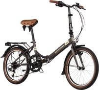 Складной велосипед NOVATRACK AURORA 20" коричневый, Shimano 6 speed, TY21/TS38/SG-6SI 20FAURORA6S.BN4