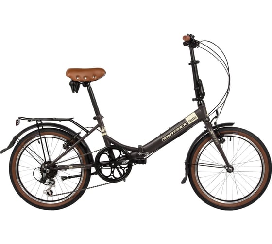 Складной велосипед NOVATRACK AURORA 20" коричневый, Shimano 6 speed, TY21/TS38/SG-6SI 20FAURORA6S.BN4
