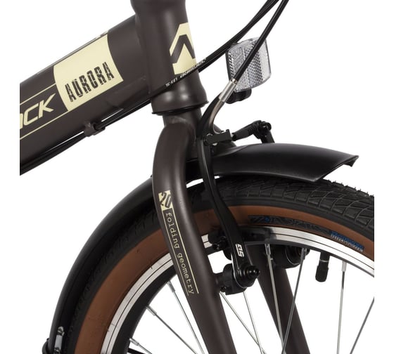 Складной велосипед NOVATRACK AURORA 20" коричневый, Shimano 6 speed, TY21/TS38/SG-6SI 20FAURORA6S.BN4