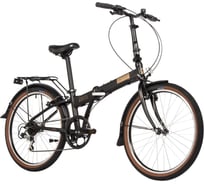 Велосипед складной NOVATRACK VORTEX 24", черный, складной, Shimano 6 speed, стальная вилка 24AFV.VORTEX.BK4