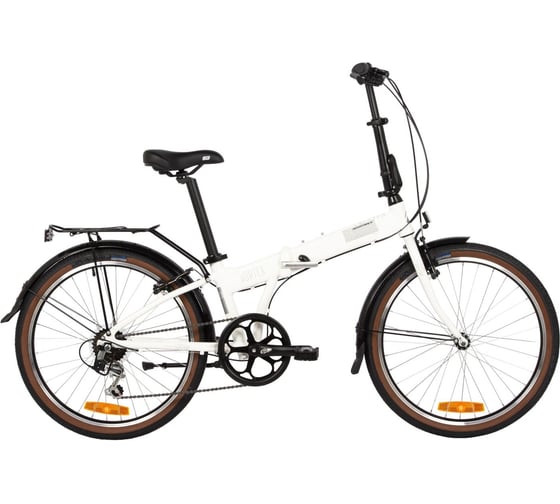 Велосипед складной NOVATRACK VORTEX 24"  белый, алюминий, Shimano 6 speed, стальная вилка 24AFV.VORTEX.WT4
