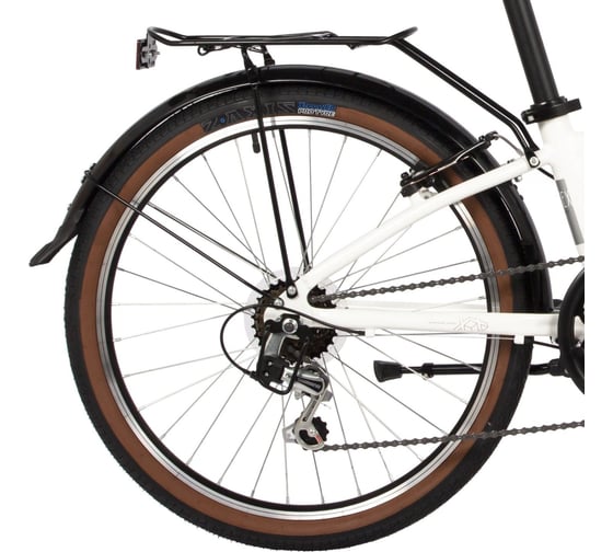 Велосипед складной NOVATRACK VORTEX 24"  белый, алюминий, Shimano 6 speed, стальная вилка 24AFV.VORTEX.WT4