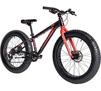 Велосипед NOVATRACK FATBIKE 24" SUV алюминиевая рама 13, графит, 7-скоростей, TY200/TS38, дисковые тормоза STG 24AHD.SUV.13GR4