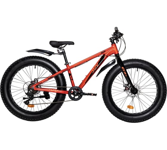 Велосипед NOVATRACK FATBIKE 24" SUV алюминиевая рама 13, 7-скоростей, TY200/TS38, дисковые тормоза STG 24AHD.SUV.13RD4