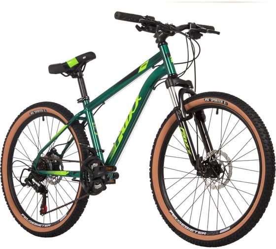 Велосипед FOXX CAIMAN 24", зеленый, сталь, размер 14" 24SHD.CAIMAN.14GN4