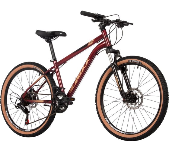 Велосипед FOXX CAIMAN 24", красный, сталь, размер 12" 24SHD.CAIMAN.12RD4