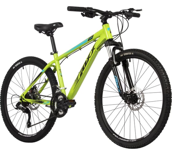 Велосипед FOXX CAIMAN 26", лимонный,сталь, размер 16" 26SHD.CAIMAN.16LM4