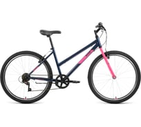 Велосипед горный ALTAIR MTB HT 26 low (26", 6 скоростей) 2022 г, темно-синий/розовый IBK22AL26123