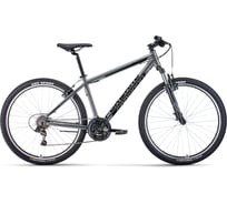 Велосипед горный FORWARD APACHE 27.5 1.0 CLASSIC 27.5", 21 скорость, рост 17", 2022 г, серый/черный RBK22FW27921