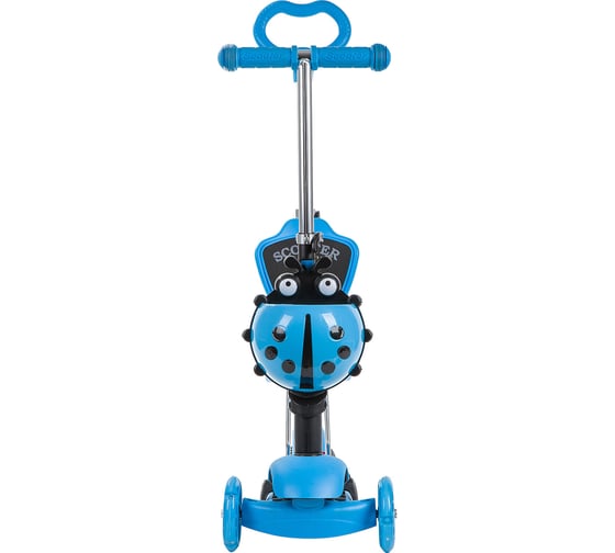 Самокат-кикборд NOVATRACK голубой 120SB.DISCOKIDS.BL9