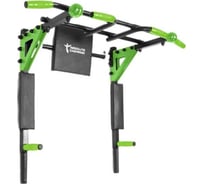 Турник-Брусья Центрл Спорт PROMaх черный, салатовые ручки и пластина, разборный Absolute Champion АЧ 11635
