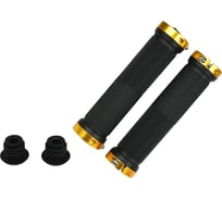 Грипсы JOY KIE MTB ST-13, 135 мм, с 2 грипстопами, под шестигранник, черно-золотые HQ-0015891
