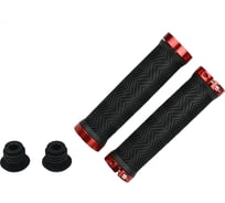 Грипсы JOY KIE MTB ST-58B 130 мм, с 2 грипстопами, под шестигранник, черно-красные HQ-0015892