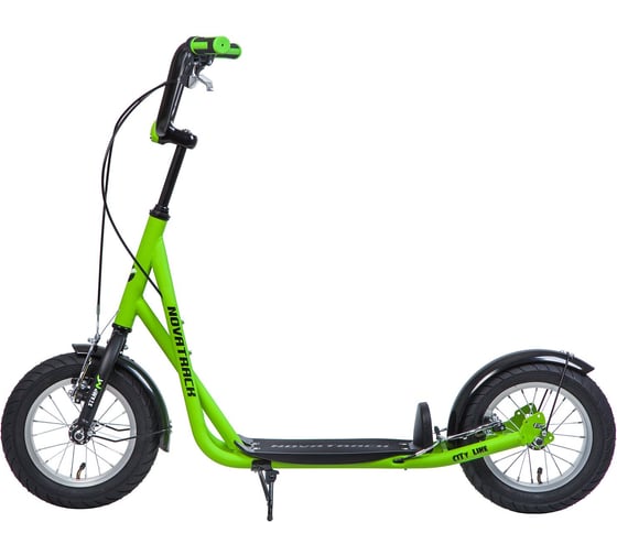 Внедорожный самокат NOVATRACK STAMP N1, зеленый 12STAMPN1.GGN8