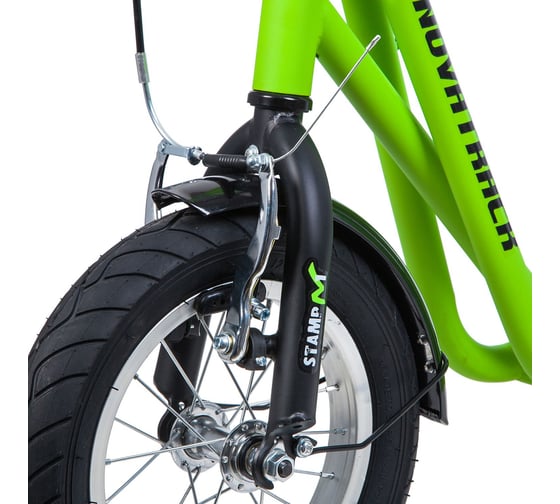 Внедорожный самокат NOVATRACK STAMP N1, зеленый 12STAMPN1.GGN8