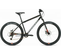 Велосипед горный FORWARD SPORTING 27.5 X D, 9 скоростей, рост 19", 2022 г, черный/оранжевый RBK22FW27888