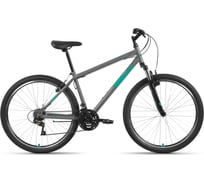 Велосипед горный SKIF MTB HT 27.5, 21 скорость, рост 17", 2022г, темно-серый/бирюзовый IBK22OK27026