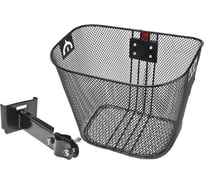 Велокорзина передняя универсальная STELS JL-286 стальная, черная, с быстросъемным креплением, с ручками LU081204