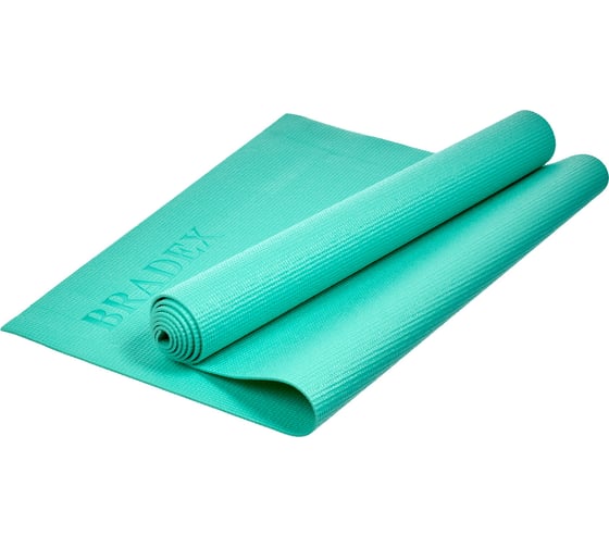 Коврик для йоги и фитнеса BRADEX 173x61x0.3 см, мятный SF 1021