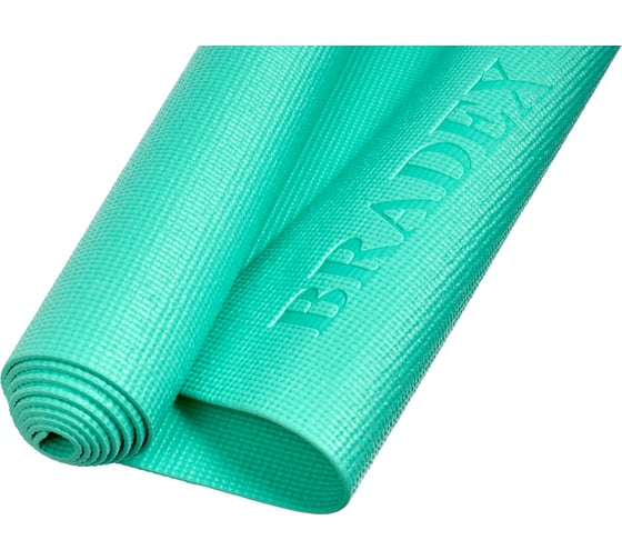 Коврик для йоги и фитнеса BRADEX 173x61x0.3 см, мятный SF 1021