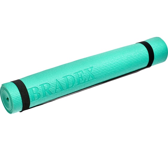 Коврик для йоги и фитнеса BRADEX 173x61x0.3 см, мятный SF 1021