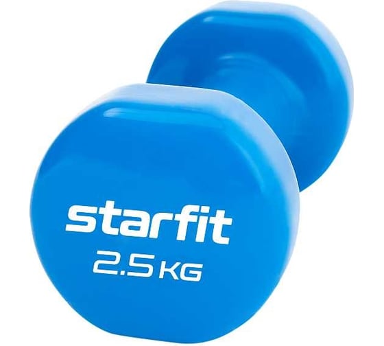 Гантель виниловая Starfit DB-101 2.5 кг, синий ЦБ-00001449