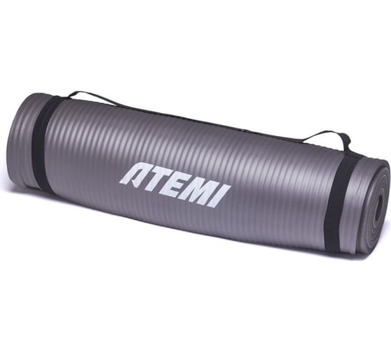 Коврик для фитнеса и йоги ATEMI OMP-AYM1GY NBR 183x61x1.0 см серый 00-00009701