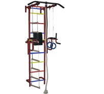 Детский спортивный комплекс Крепыш плюс с брусьями - 1 ПВХ, бордовый СГ000001142