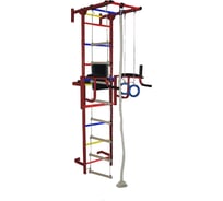 Детский спортивный комплекс Крепыш плюс с брусьями, ПВХ, бордовый СГ000001141