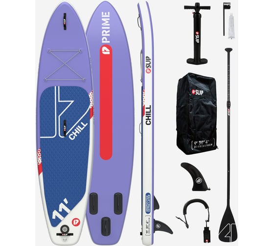 Сапборд PRIME CHILL SUP 11"x32"x6", фиолетовый 4620131033133 1