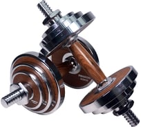 Гантели разборные из орехового дерева PROIRON 2 шт по 10 кг Г2100ОРЕХ