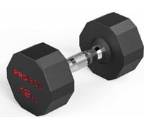 Гантель обрезиненная PROIRON 12 кг Г1120ОБР