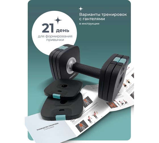 Гантель разборная быстросъемная PROIRON 10 кг ГБ1100Р
