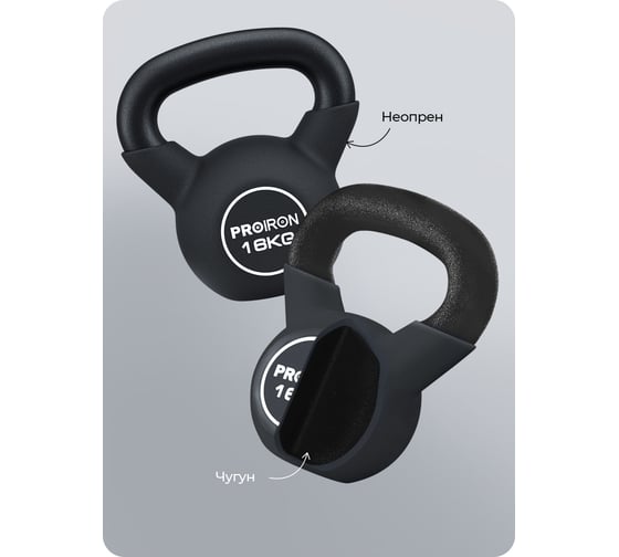 Гиря неопреновая PROIRON 16 кг ГИ1160НЕО